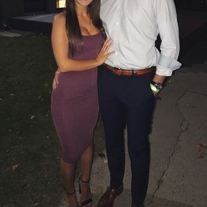 Mauve midi dress knit material